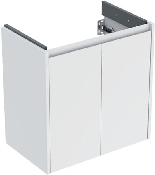 Geberit Renova Compact Waschtisch-Unterschrank 504085001 2 Türen, Breite 59,7cm, Korpus/Front weiß / lackiert seidenmatt