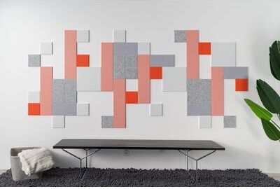 Felt Right Grapefruit Pathways   Sound Dampening Pinnable Tiles