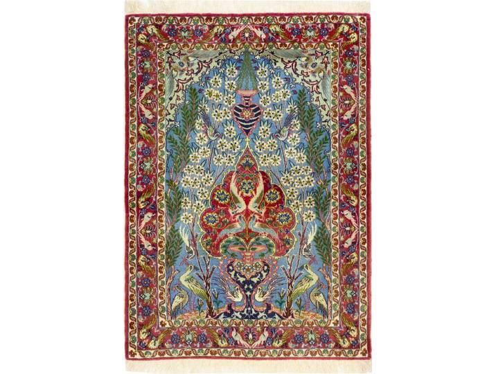 Isfahan Teppich 69x100 Handgeknüpft Orientteppich Perserteppich