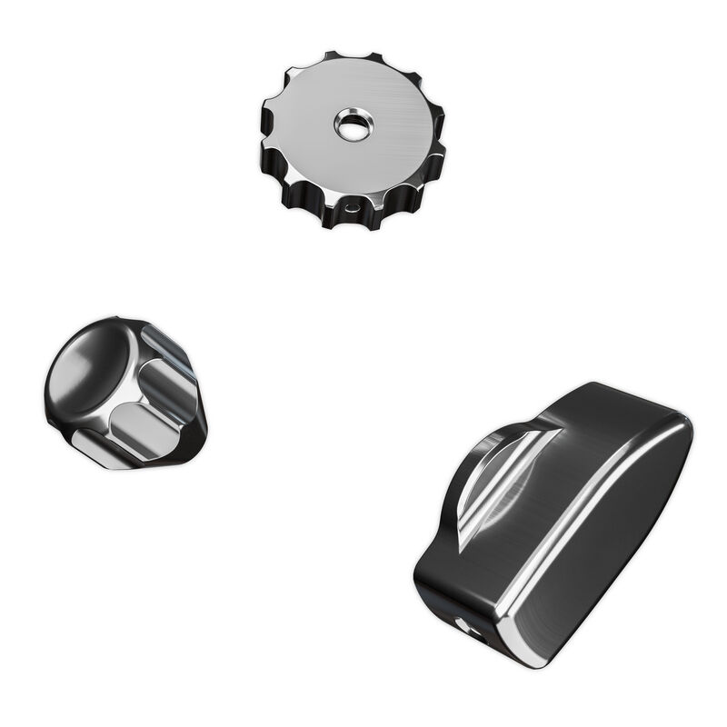 Ascher Racing Knob Kit Pro Lenkrad-Zubehör, CNC-Aluminium, Artura Ultimate/Pro - silber
