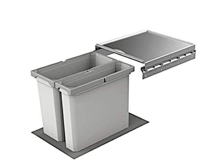 Naber Cox® Box 2T 400-1. Abfallsammler, hellgrau.