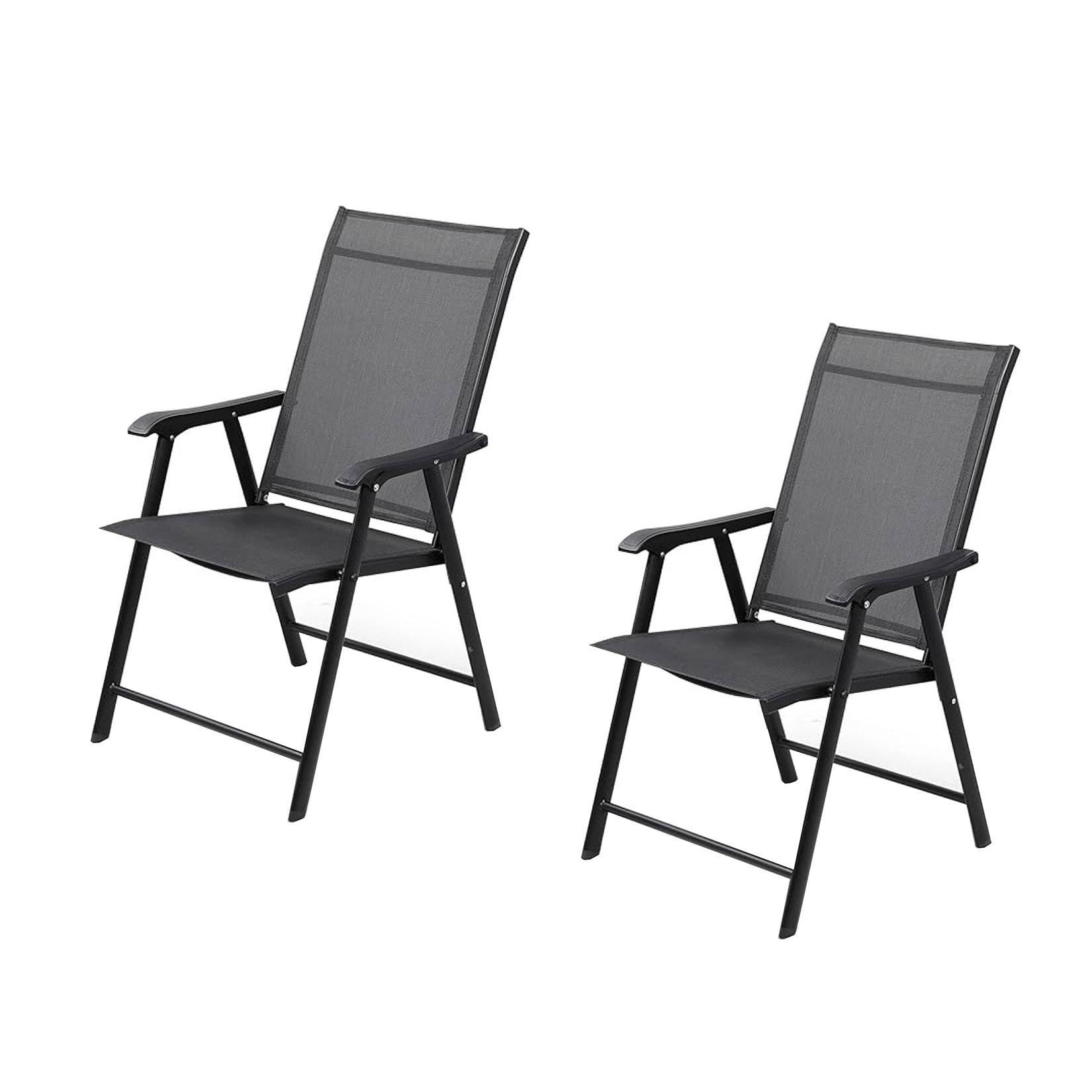 HTI-Living Gartenstühle 2 Stück Grau