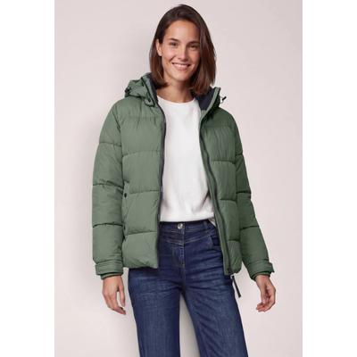 Steppjacke CECIL, Damen, Gr. L (42), shadow khaki, Stoff, Oberstoff: 100% Polyester. Futter: 100% Polyester. Füllung: 100% Polyester, unifarben, normal ca. Mitte Oberschenkel, ohne Ausschnitt, elastischer Bund, Jacken Steppjacke, mit moderner Steppung