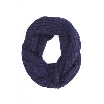Loop "Softy", Damen, blau (marine), Polyacryl, COLLEZIONE ALESSANDRO, unifarben, Basic, Modetücher Loop, Made in Italy, mit Glitzergarn