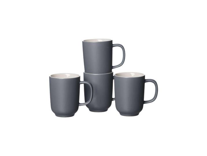 Ritzenhoff Breker Kaffeebecher Jasper Grau 285 ml 4er Set, Keramik, Geschirr, Tassen, Kaffeebecher