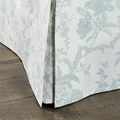 Jardin Toile Bedskirt - Spa, Queen - Ballard Designs