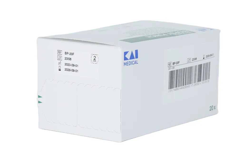 KAI Europe GmbH KAI Biopsy Punch (20 Stück) Einmal Hautstanze, 2,0 mm 48201