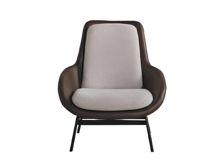 Xlmoebel Sessel Eleganter brauner Einzelsessel für modernes Wohnen (Sessel), Hergestellt in Europa