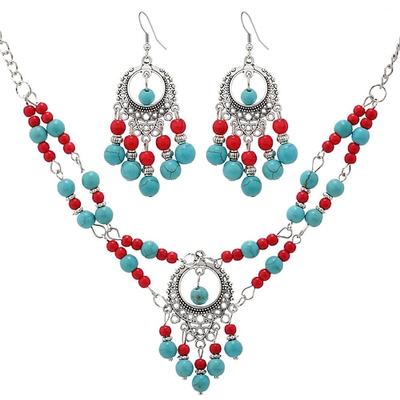 Halskette Ohrring Halskette Ohrringe Retro Vintage Böhmische Boho Aleación Für Cosplay Damen Modeschmuck Modeschmuck