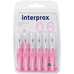 INTERPROX reg nano rosa Interdentalbürste Blister 6 St