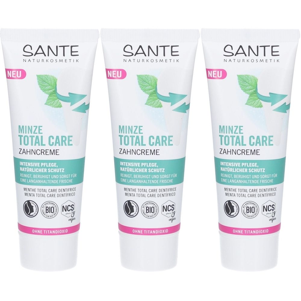 Sante Minze Total Care Zahncreme x3 3x75 ml