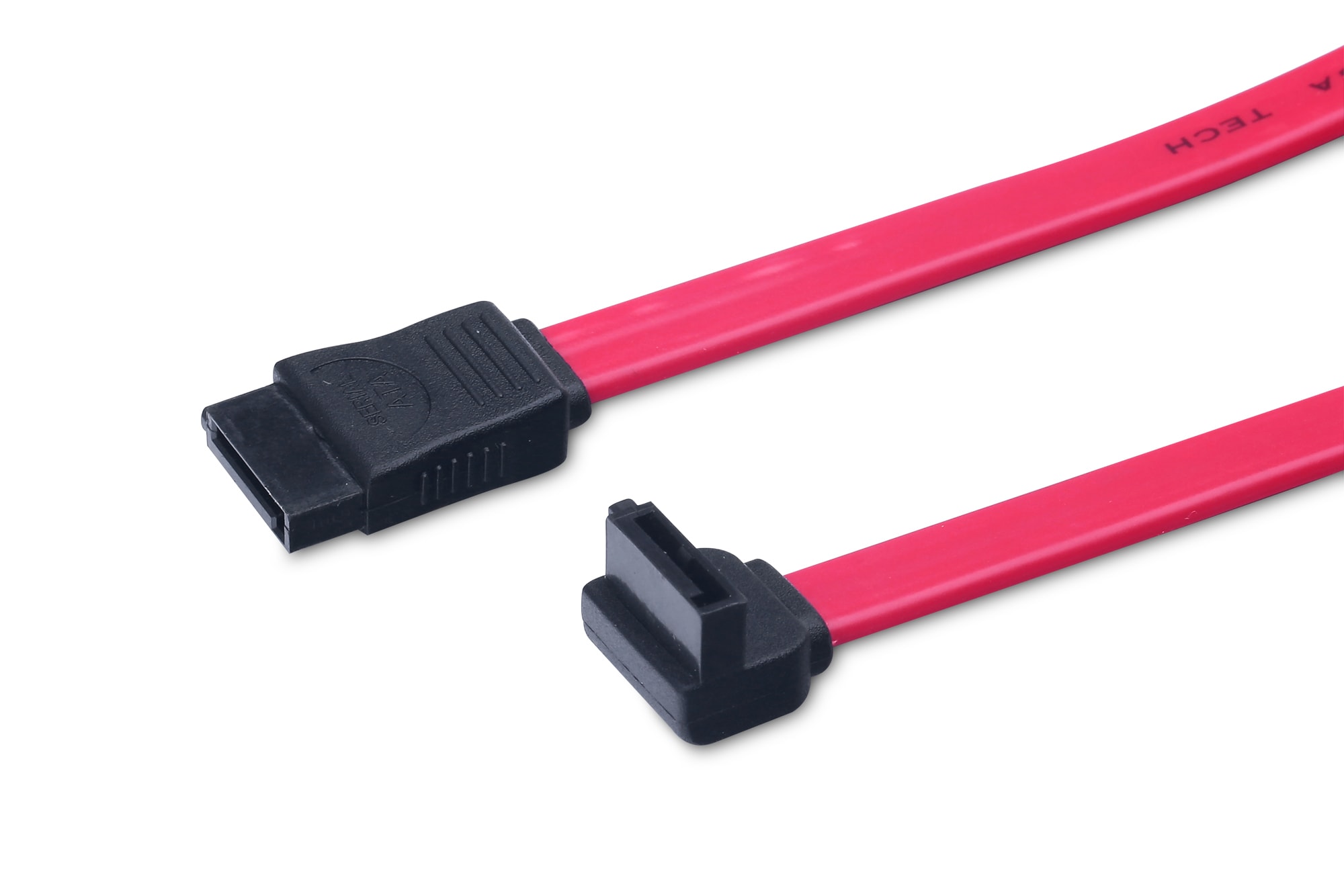 DIGITUS SATA Anschlusskabel, L-Typ Bu/Bu, 0.5m, rot AK-400104-005-R