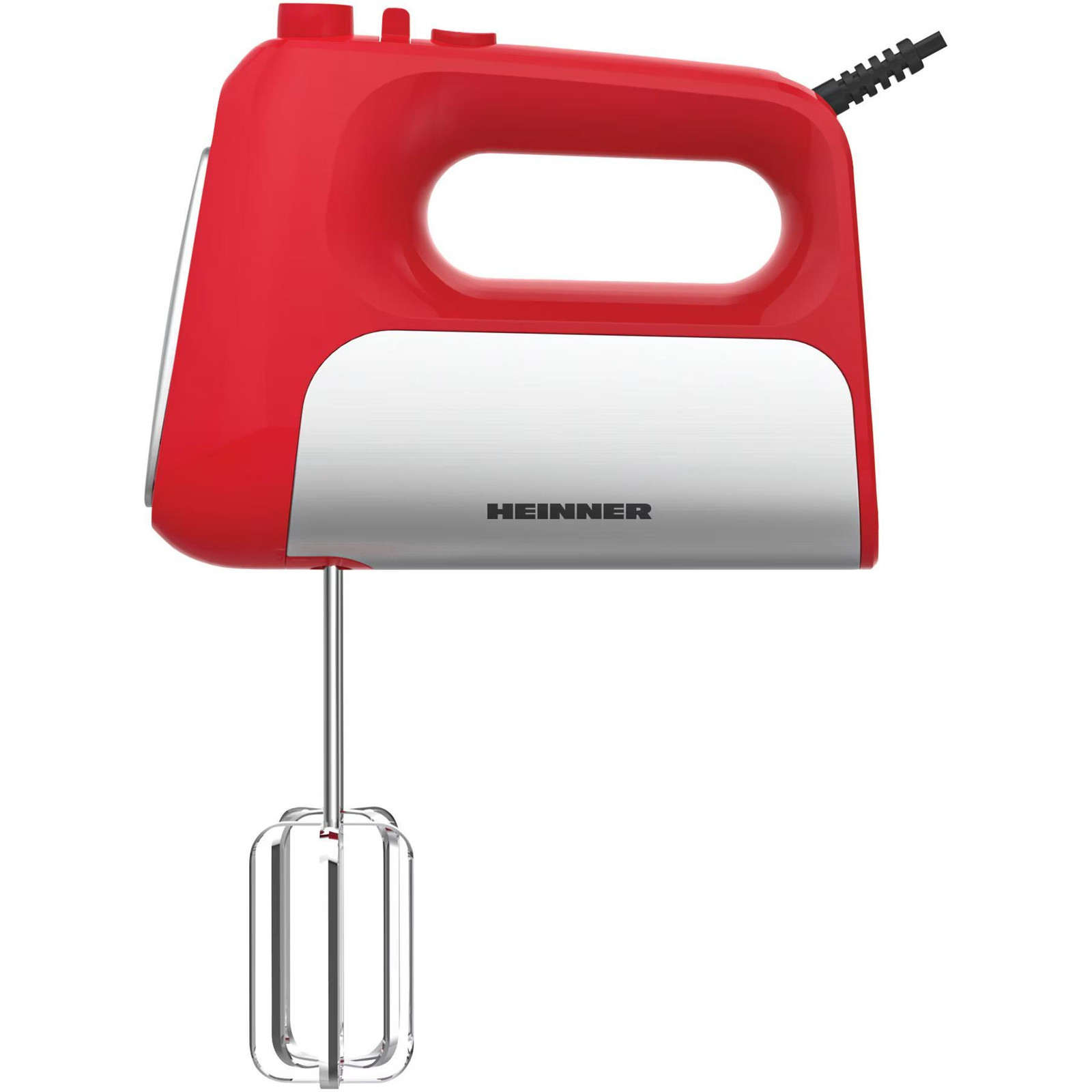 Heinner HM-DC500RD Handmixer, Rood/Wit, Roestvrij staal