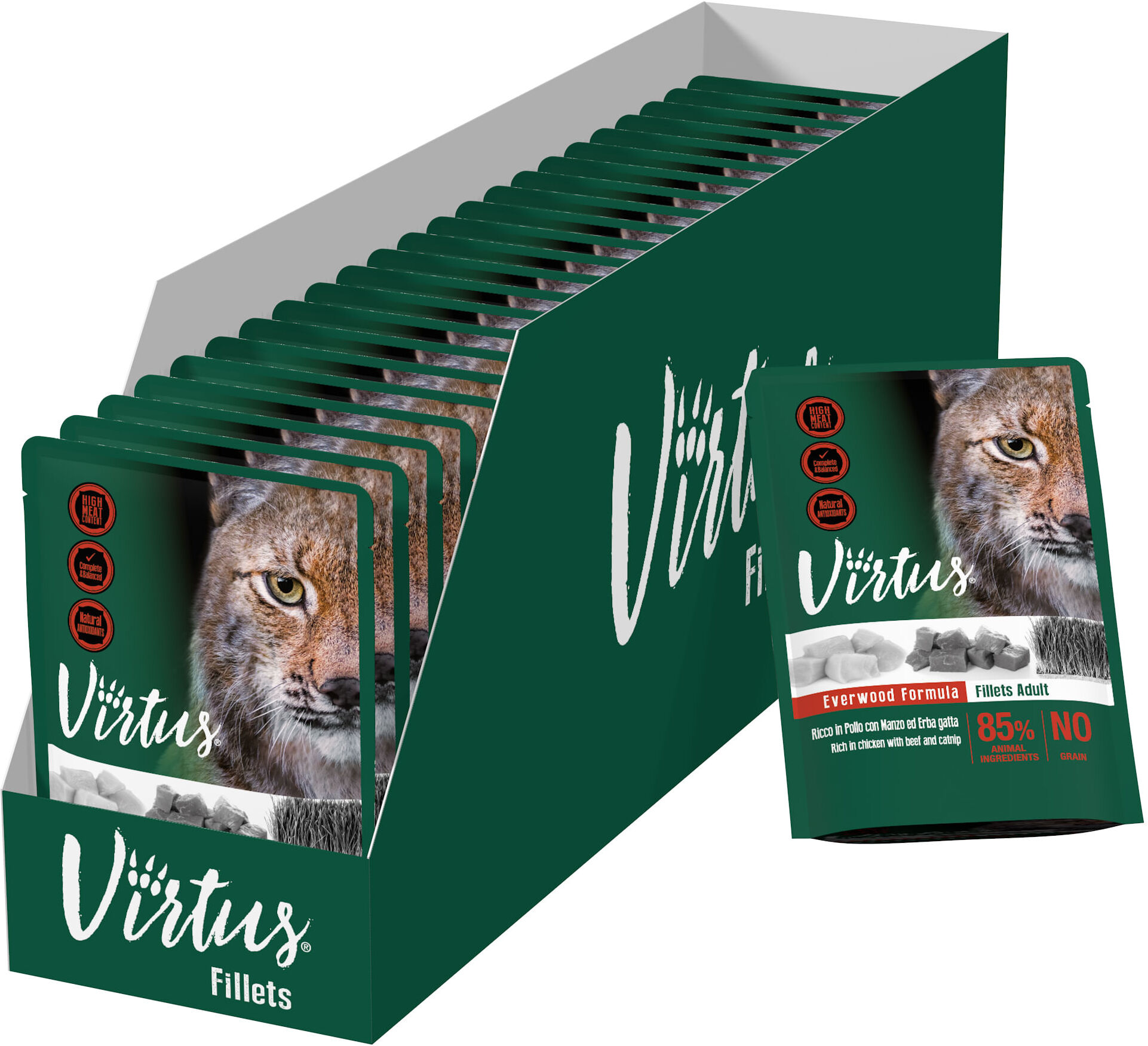 Virtus Cat Busta Multipack 24x85G POLLO CON MANZO