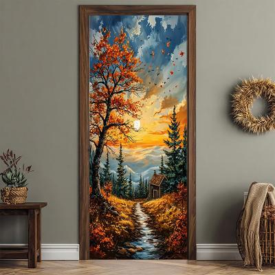 LightInthebox Door Cover Outdoor Banners Forest Aesthetic Bedroom Living Room Front Door Home Decor