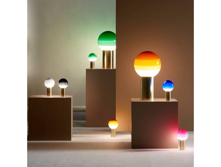 MARSET Designer Tischlampe Dipping Light, creme / amber, für Wohn- / Esszimmer, Glas, Design