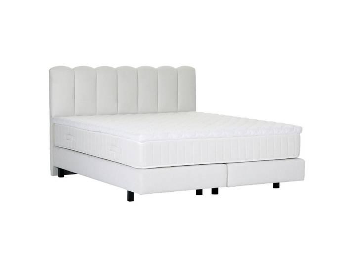 Esposa Boxspringbett, Weiß, Metall, H3, Höhe ca. 24 cm, 180x200 cm, Schlafzimmer, Betten, Doppelbetten