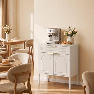 Cusp Barn "29.5"" Modern Arched Accent Storage Cabinet, Sideboard Buffet with Drawer & Curved Gold Metal Handles, Console Cabinet"