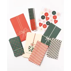 folia Adventskalendertüten-Set, rot-grün, 24 Stück