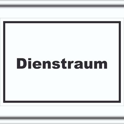 HB-Druck Dienstraum Schild mit Text Büro waagerecht A5 (148x210mm)