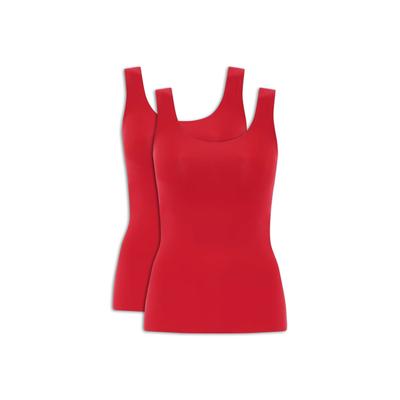 Unterhemd CHANTELLE "Unterhemd SOFTSTRETCH 2er Pack", Damen, Gr. N-Gr, rot, Obermaterial: 80% Polyamid PA. 20% Elasthan EL., Unterhemden Unterhemd