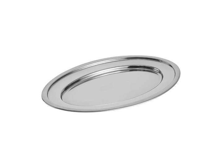 HAY Plat de service Essential Steel Acier inoxydable, ovale, Large