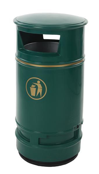 Copperfield UV-beständiger Außenabfallbehälter 90 Liter grün (31006434)