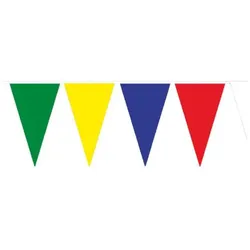 5x Riethmüller Wimpelkette aus Kunststoff bunt (5 Stk.)