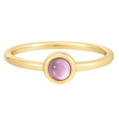 Fingerring GLANZSTÜCKE MÜNCHEN "GSM6014" Gr. 50, rosa (gelbgold), Fingerringe, Damen, 50, 1,6mm, Fingerring, mit Amethyst