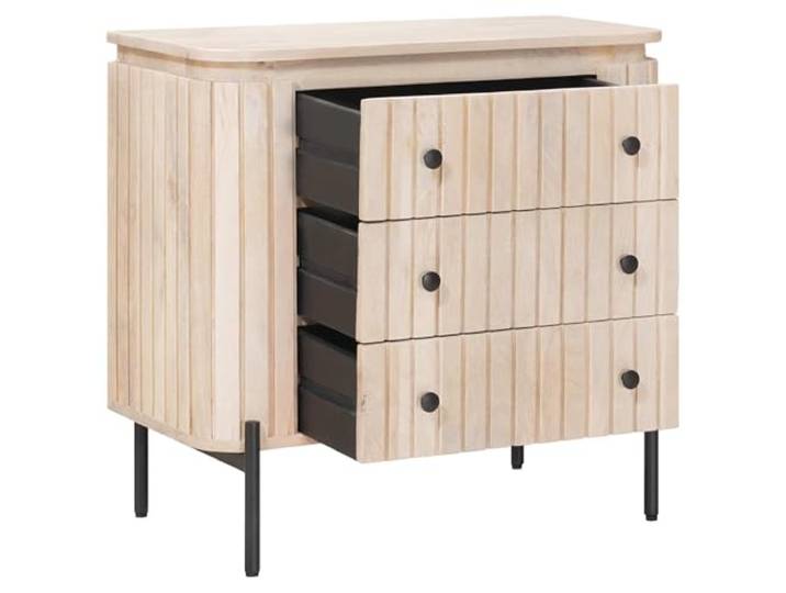 KKgypkn Moderner Schubladenschrank 70x30x65 cm Massives Mangoholz, Holzwerkstoffe, mehrere Schubladen, für Wohnzimmer, kompaktes Design