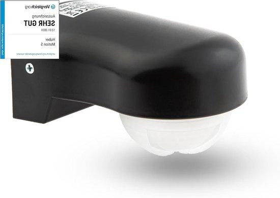 Huber Infrarood Bewegingsmelder - 360 Graden Sensor - Automatische Verlichting - IP65 Waterdicht - 12 Meter Bereik - Antraciet