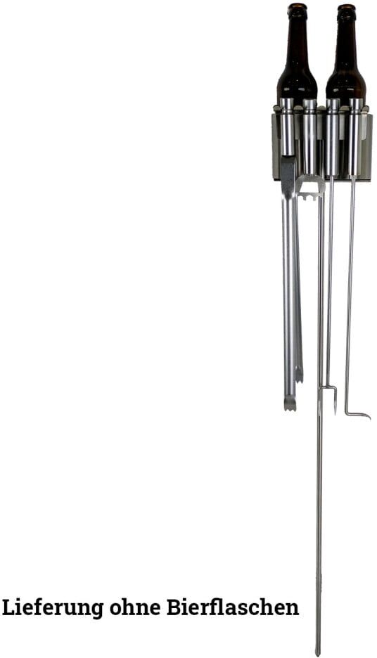 Schneider Grill Schneider Halter inkl. Besteck für 2Stubbi Edelstahl