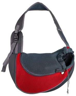 Inspired Finds PawVoyage Mesh Pet Carrier Backpack & Crossbody Travel Sling Bag red s