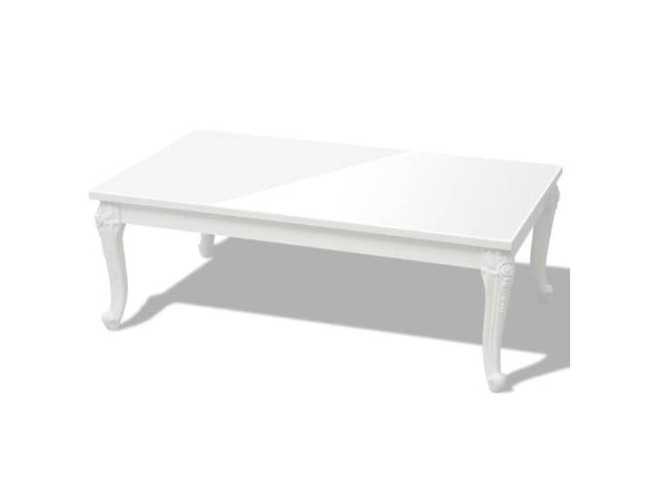 Table basse ZERODIS - Blanc brillant - 115x65x42 cm - Rectangulaire