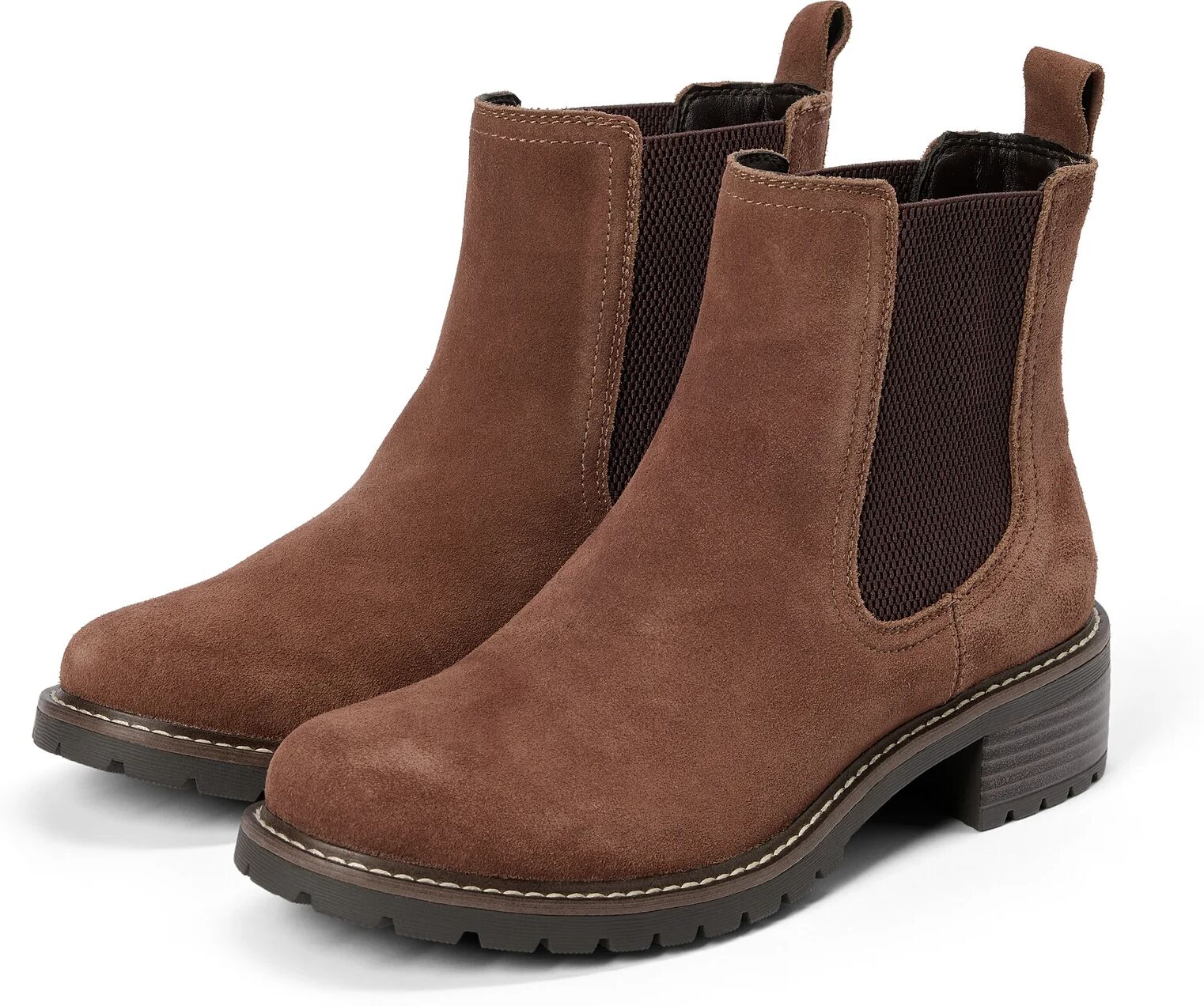 Tchibo - Veloursleder-Boots - Damen - Gr. 37 - braun