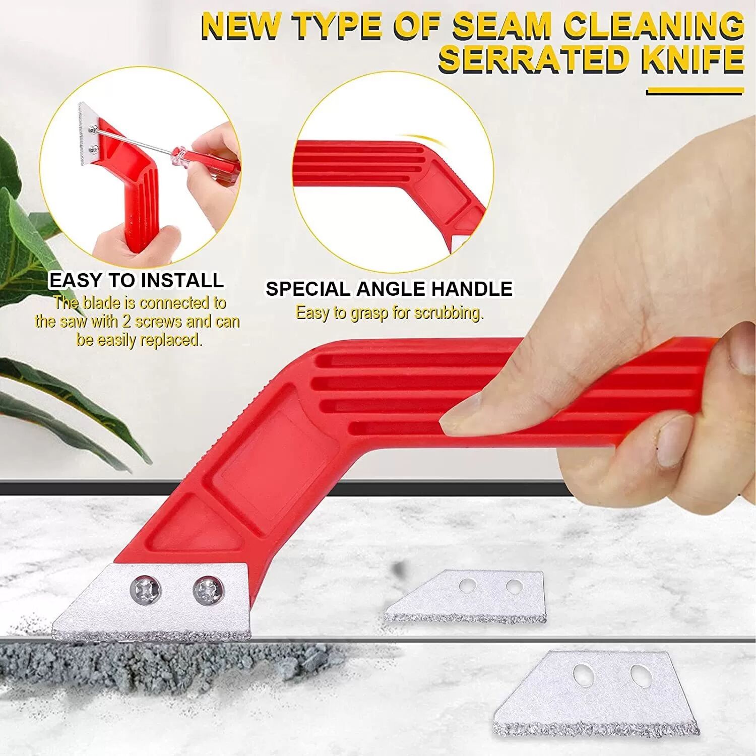 INF Ensemble d'outils de retrait de joint de 22 pièces - Scie à joint, brosse de nettoyage de joints de carrelage et outil de