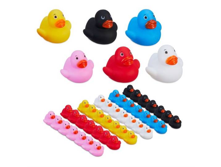 Relaxdays Lot de 48 canards de bain