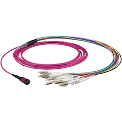 EFB MTPF12LCOM3-10 MTP®(F)-LC Trunkkabel OM3 12 Fasern Typ B LSZH aqua 10m MTPF12LCOM310
