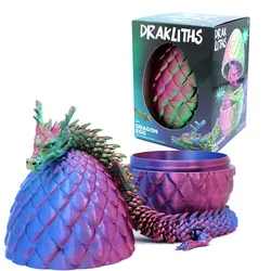 Joy Toy - Drakliths 3D Print Fidget Toy – Drachenei mit Drache, 11x11x15 cm – Keine Auswahl möglich
