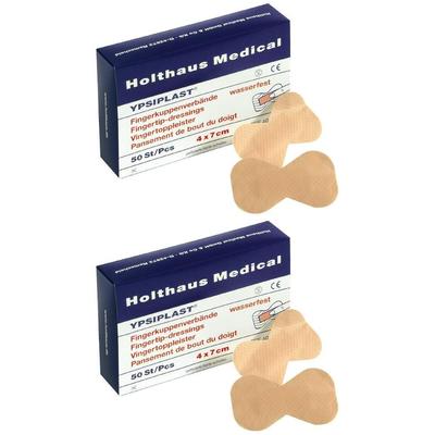 Fingerkuppenverband Ypsiplast wasserf.4x7 cm haut x2 2x50 St Verband