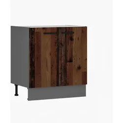 Küche OLD STYLE Unterschrank 80 cm Old Wood Küchenzeile Küchenblock Einbauküche