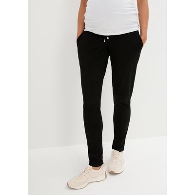 Umstandshose BONPRIX, Damen, Gr. 40/42 (M), N-Gr, schwarz, Obermaterial: 68% Viskose, 28% Polyester, 4% Elasthan, regular fit, Hosen, aus Viskose, Polyester und Elasthan, Regular Fit