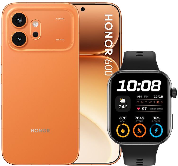 Smartphone Honor 600 5G 8/256GB con smartwatch Choice Watch 2i