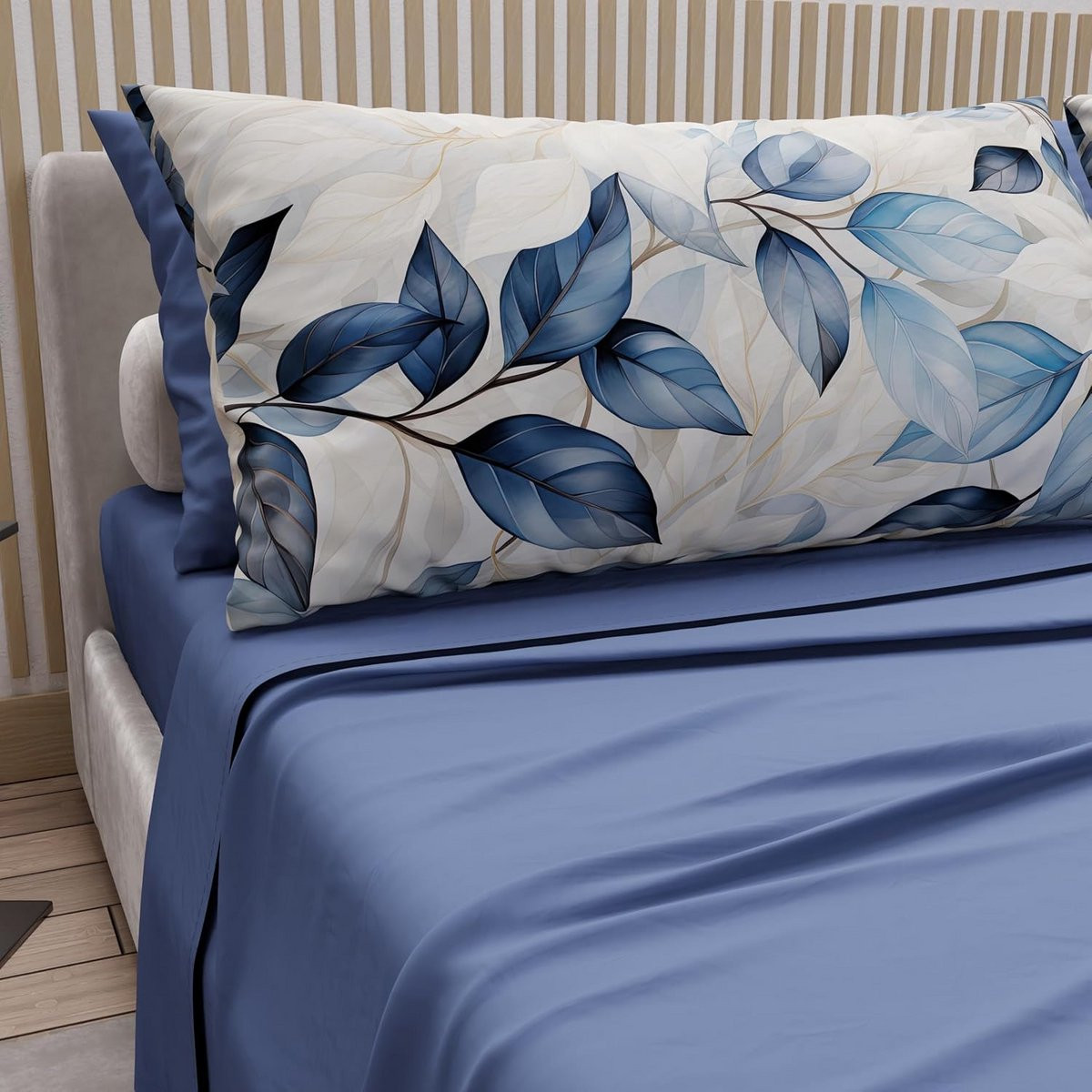 Luxe Katoenen Dekbedovertrekset voor Tweepersoonsbed met Digitale Bloemenprint - 100% Italiaans Textiel