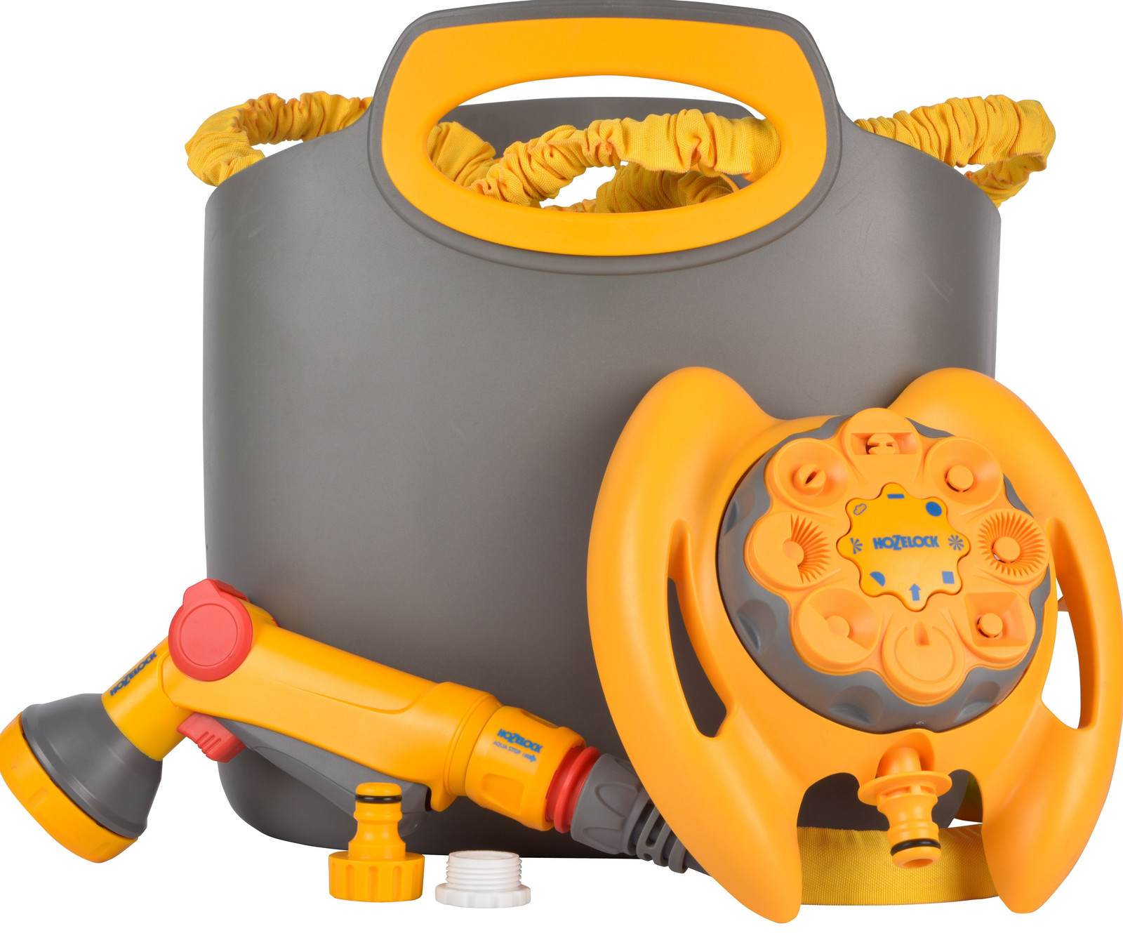 Hozelock SuperHoze City Plus Tuinslang set 15m - Lichtgewicht uitrekbaar met Rose Spraygun en Multi Sproeier