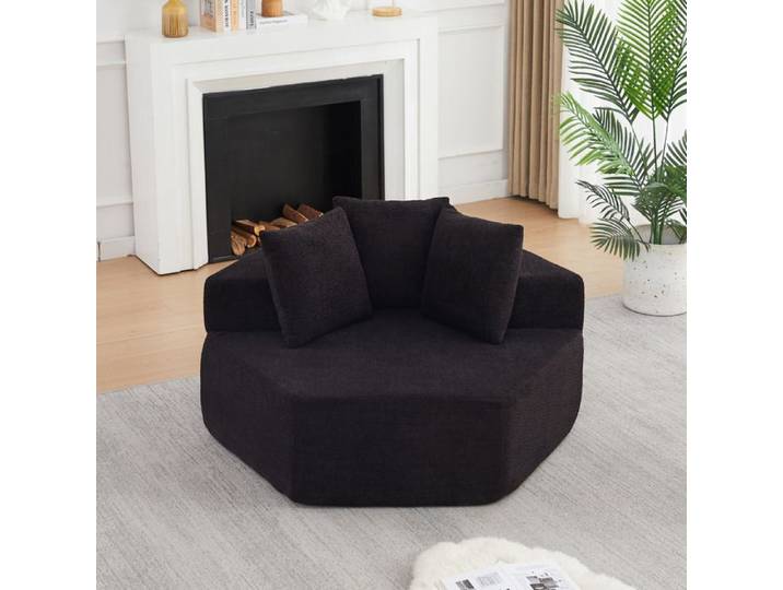 Fauteuil modulable hexagonal - Design hexagonal - Style moderne - Fauteuil individuel - Revêtement en chenille