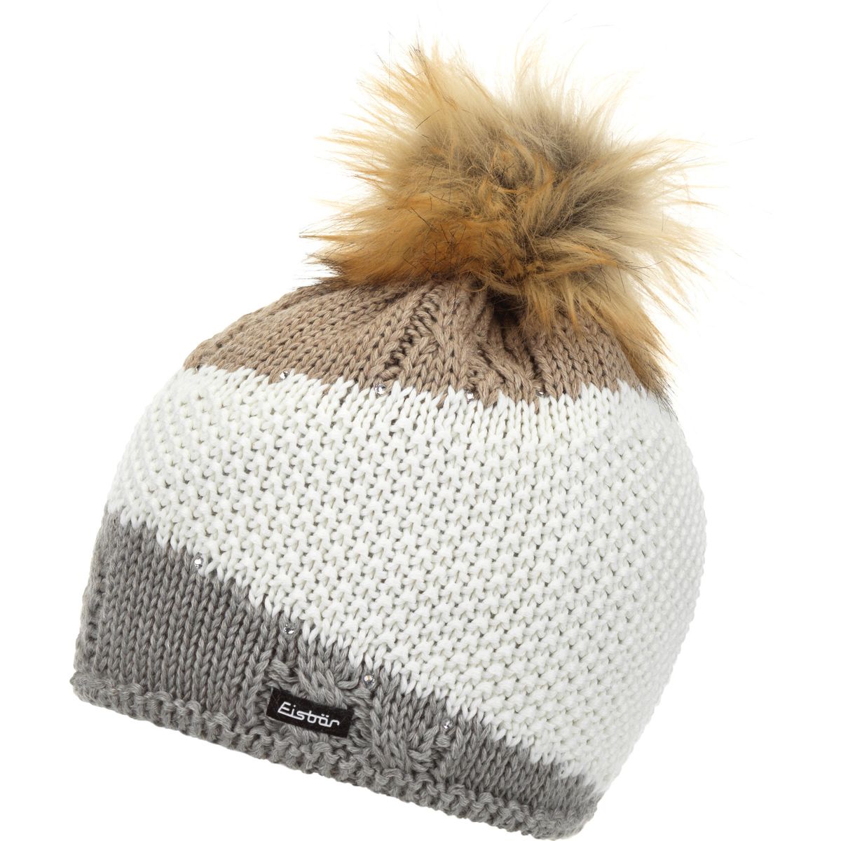 Eisbär Eden Lux Crystal Mütze graumele-white-beigemele|real (106) 80043-106