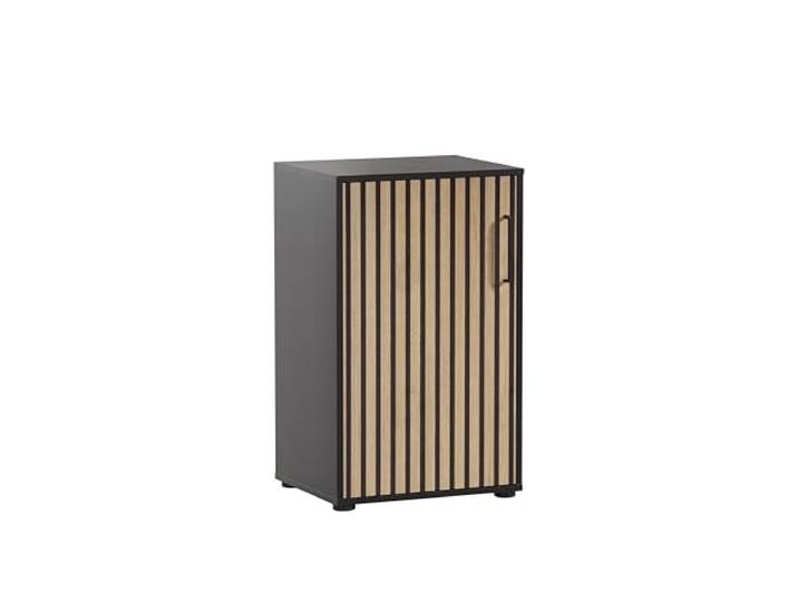 Schildmeyer Aktenschrank Hank 158268, Schwarzmatt/Akustikpaneel Optik, 51 x 41 x 83,6 cm