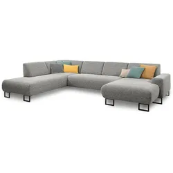 Segmüller Werkstätten Wohnlandschaft Maxime04 Stoff Stahl / Anthrazit