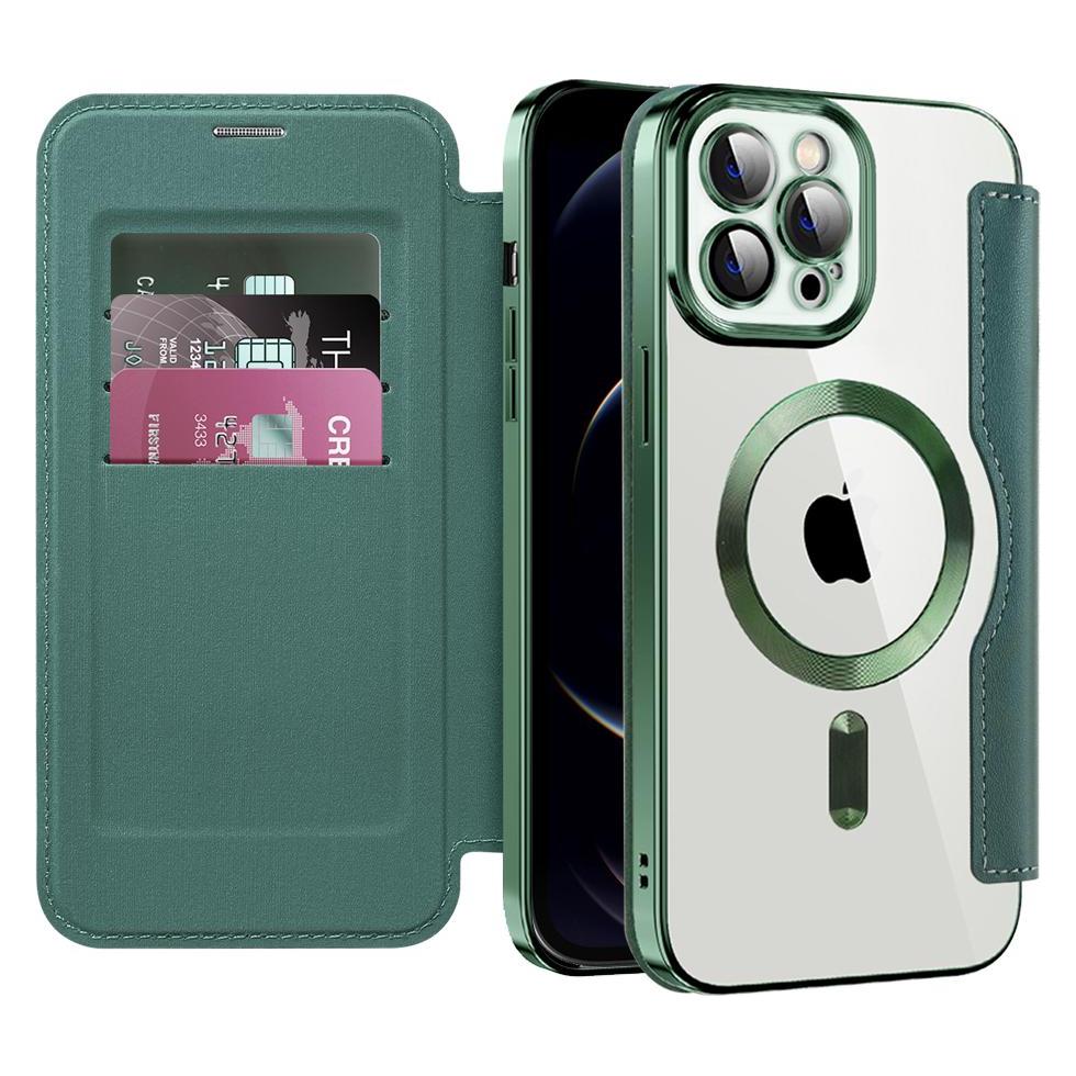 Techsuit - SmartMag Book Case - iPhone 12 Pro - Green (Apple iPhone 12 Pro) (59432827)